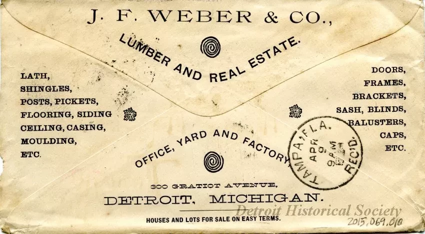 Envelope - J. F. Weber & Co.