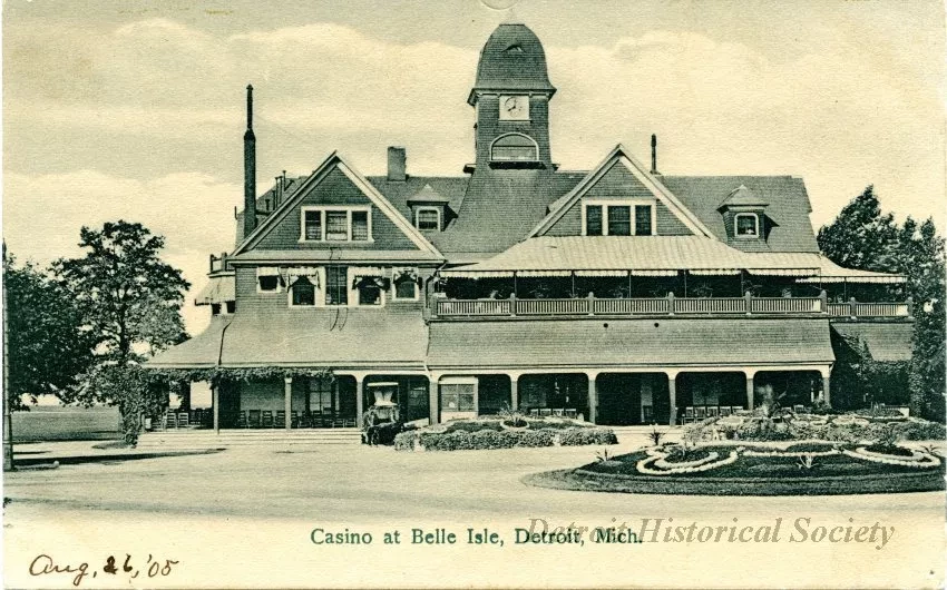 Postcard - Casino at Belle Isle, Detroit, Mich.