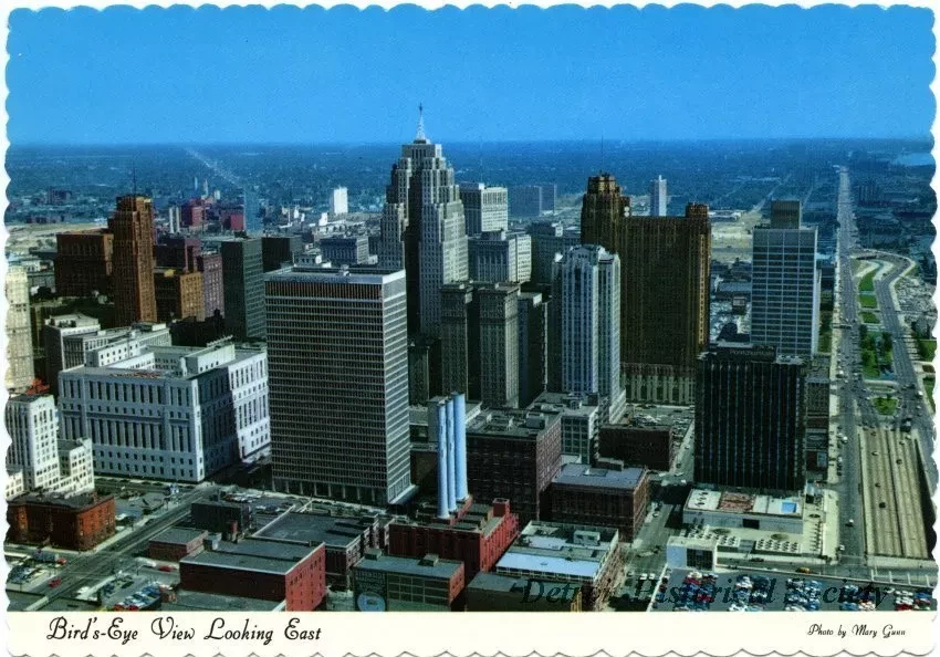 Postcard - Bird's-Eye View Looking East