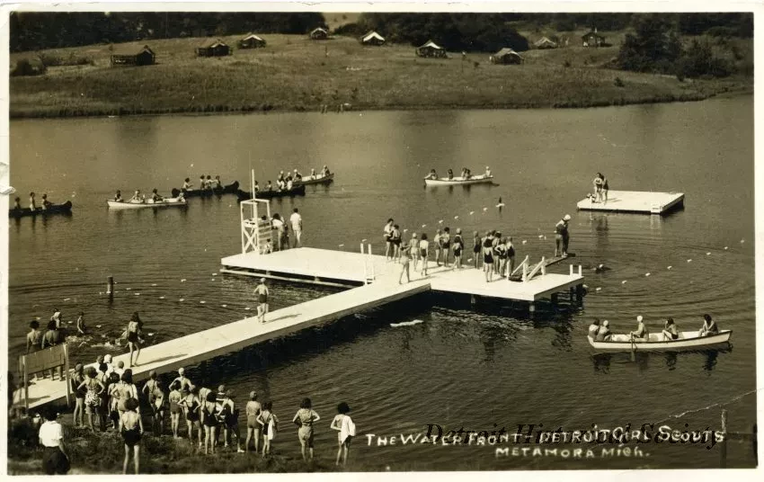 Postcard - The Water Front - Detroit Girl Scouts
Metamora, Mich.