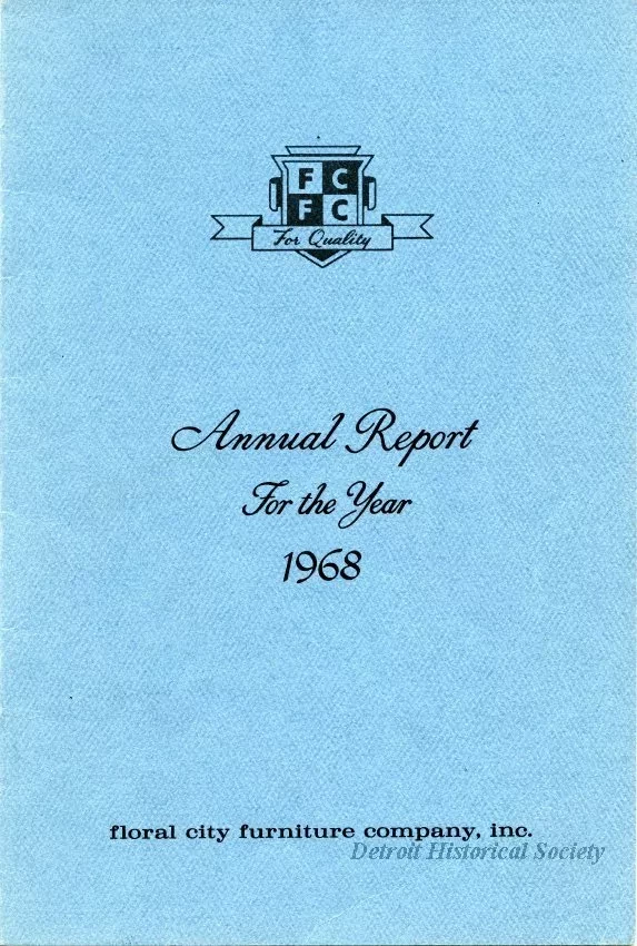 Report, Annual - Annual Report for the Year 1968
Floral City Furniture Company, Inc.