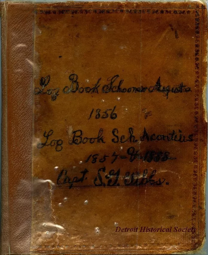 Log, Ship's - Log Book Schooner Augusta, 1856. 
Log Book Sch. Acontius, 1857-1858. 
Capt. S. G. Gibbs