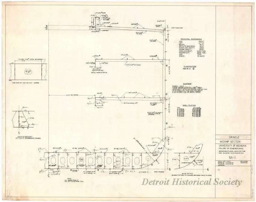 Drawing, Technical - Dr. No. 2,
Midship Section