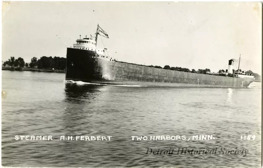Postcard - Steamer A.H. FERBERT Two Harbors, MINN.