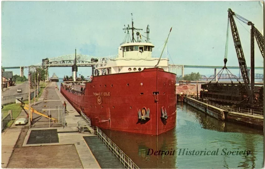 Postcard - Soo Locks Sault Ste. Marie, Mich.