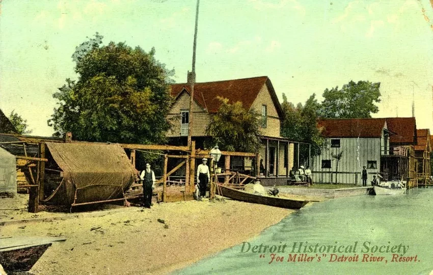 Postcard - Joe Miller's Detroit River, Resort