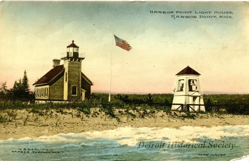 Postcard - Harbor Point Light House, Harbor Point, Mich.