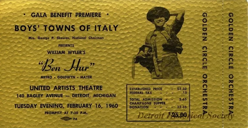 Ticket, Admission - Ben Hur