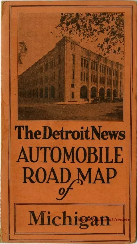 Map - Mileage Map of the Best Roads of Michigan,
Showing State Highways, Road Distances.