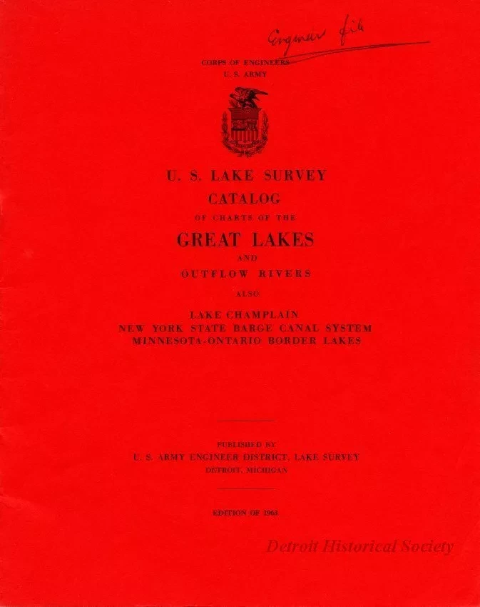 Catalog, Sales - U. S. Lake Survey Catalog of Charts of the Great Lakes