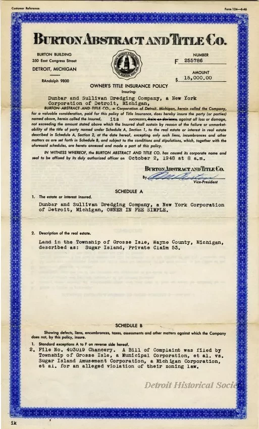 Policy, Insurance - Burton Abstract and Title Co.