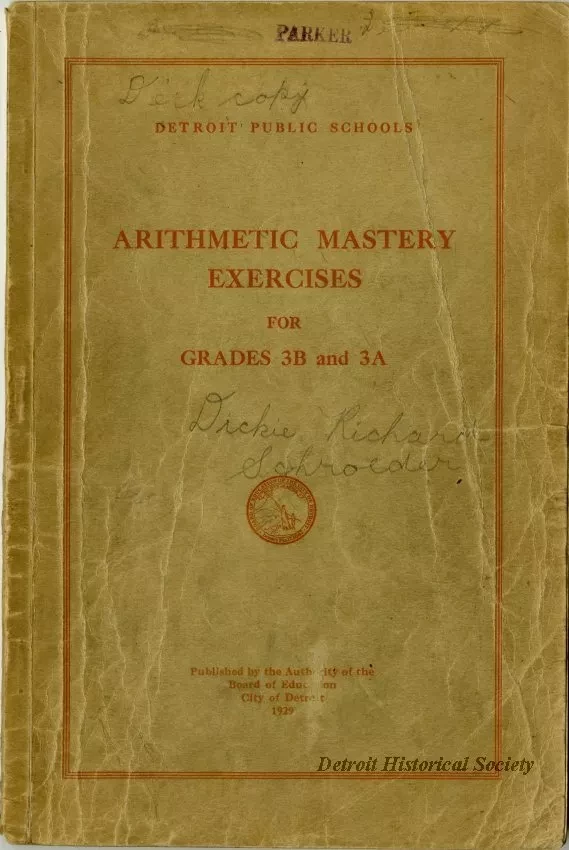 Book, Instruction - Arithmetic Mastery Exercises For Grades 3B and 3A