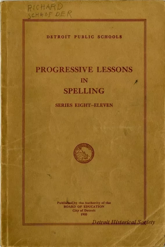 Book, Instruction - Progressive Lessons in Spelling Series Eight-Eleven