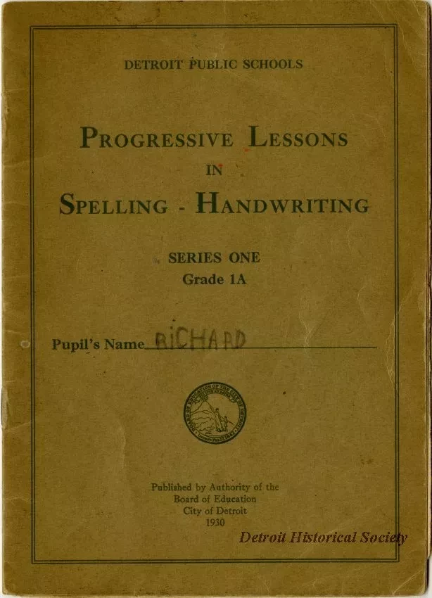 Book, Instruction - Progressive Lessons in Spelling-Handwriting