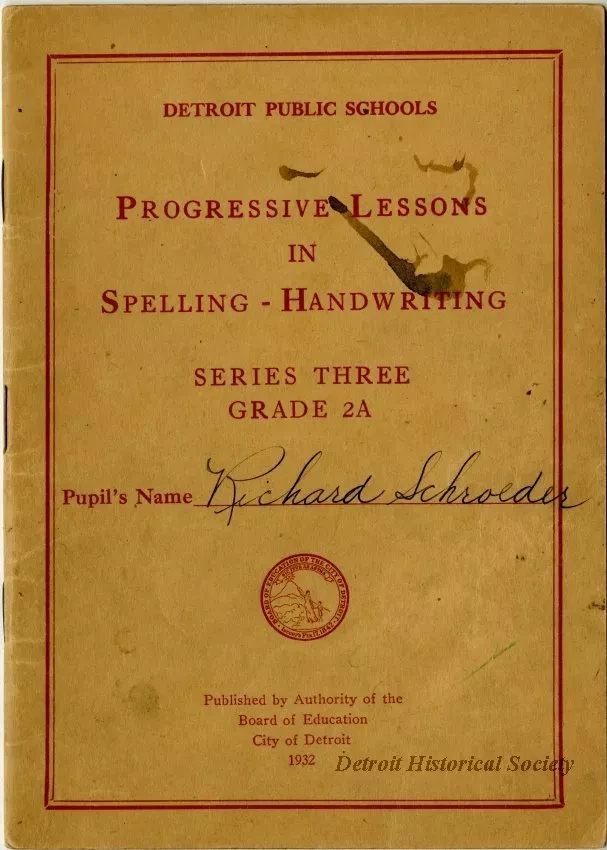 Book, Instruction - Progressive Lessons in Spelling-Handwriting