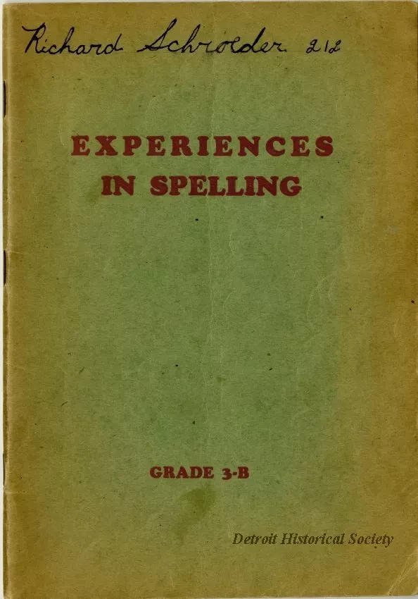 Book, Instruction - Experiences In Spelling