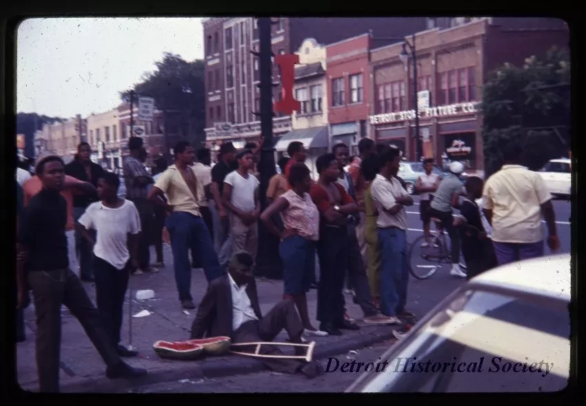 Transparency, Slide - Linwood Folks Observing Cops