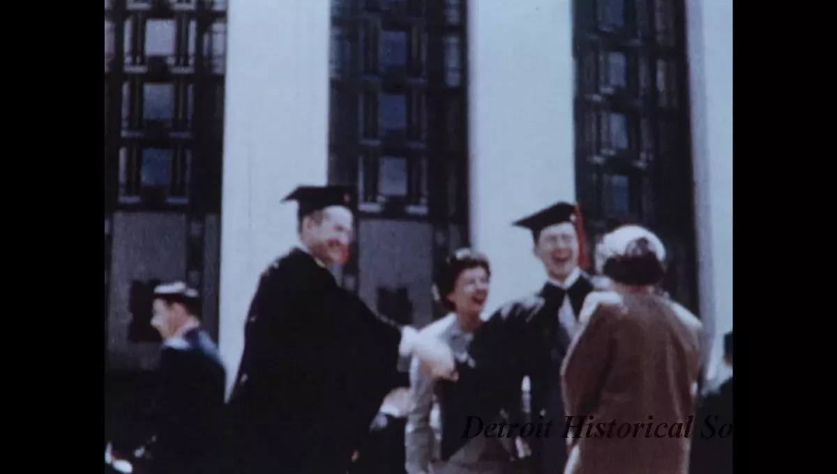 Film, Motion Picture - Wayne State University Graduation, Ludington Trip.  C.J. Selden, 9181 Manor, Detroit 4 Mich., 1953