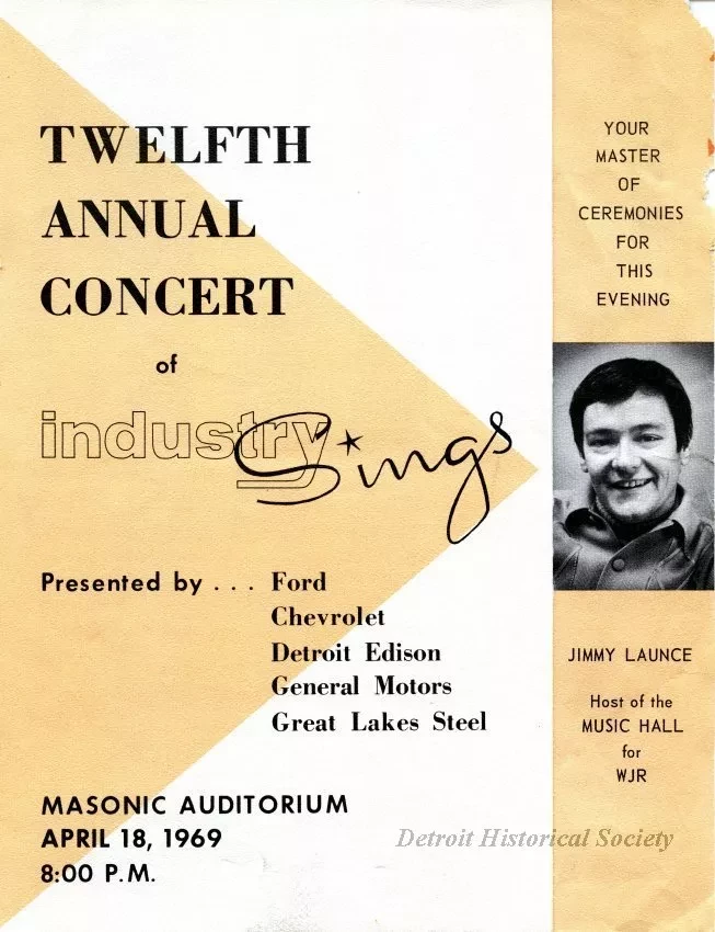 Program - Twelfth Annual Concert of Industry Sings