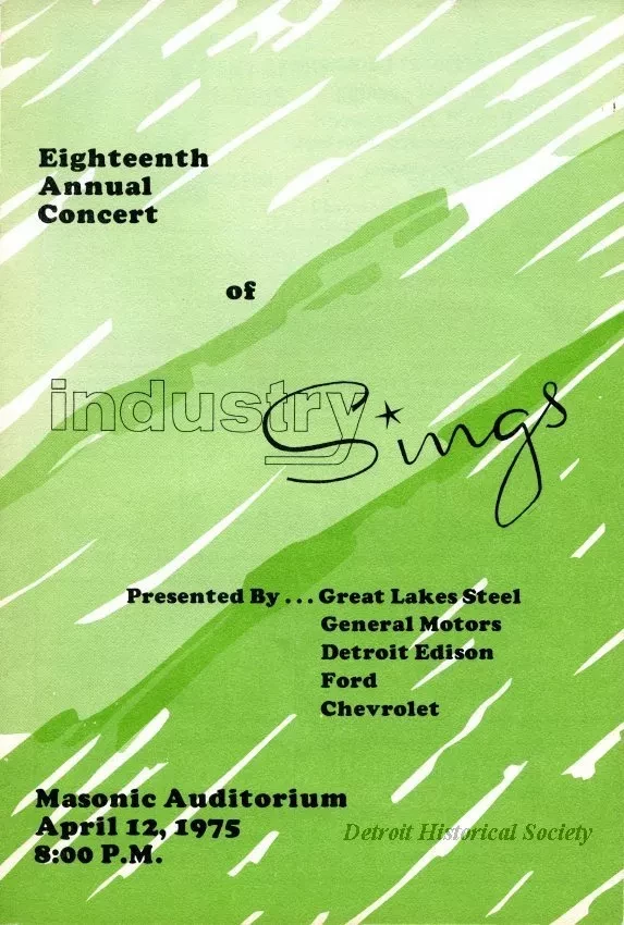 Program - Eighteenth Annual Concert of Industry Sings