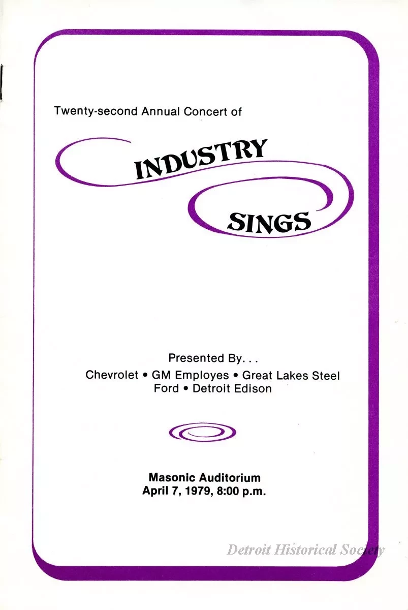 Program - Twenty-second Annual Concert of Industry Sings