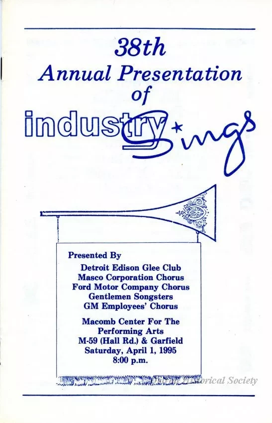 Program - 38th Annual Presentation of Industry Sings