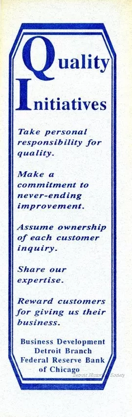 Bookmark - Business Development,
Federal Reserve Bank of Chicago
Detroit Branch