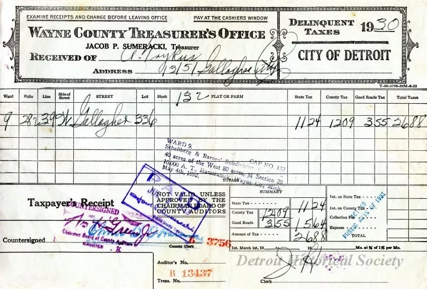 Bill, Tax - Wayne County Treasurer's Office