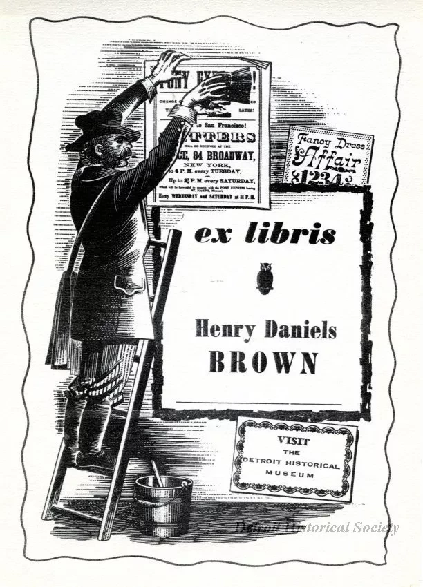 Bookplate - ex libris, Henry Daniels Brown