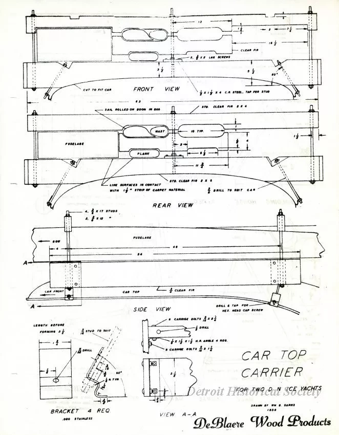 Drawing, Technical - DN Ice Yacht Accessories