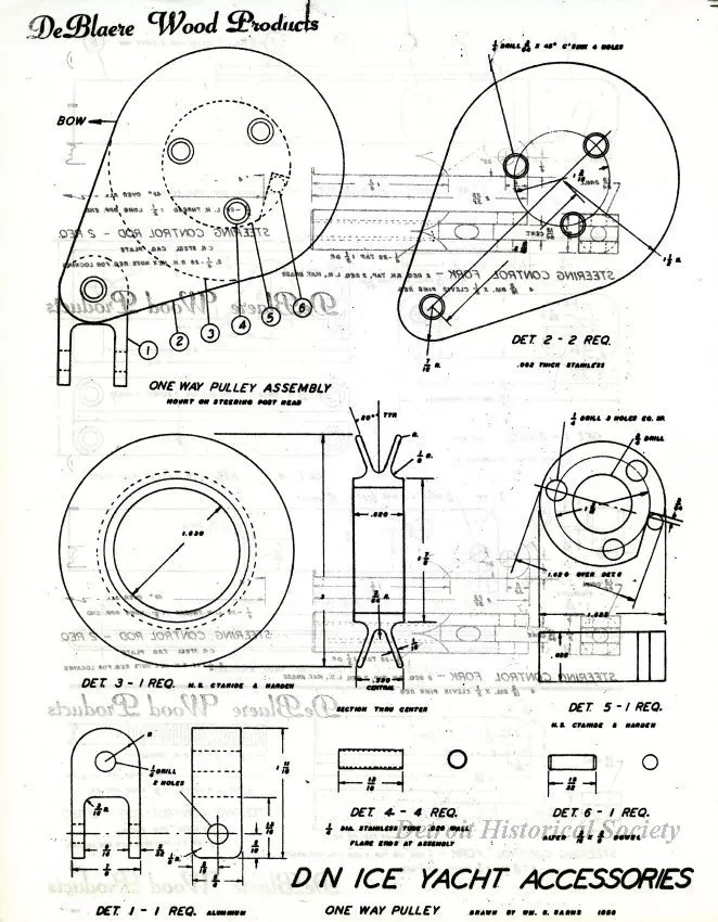 Drawing, Technical - DN Ice Yacht Accessories