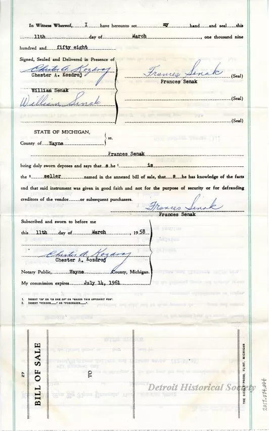 Bill of Sale - Bill of Sale