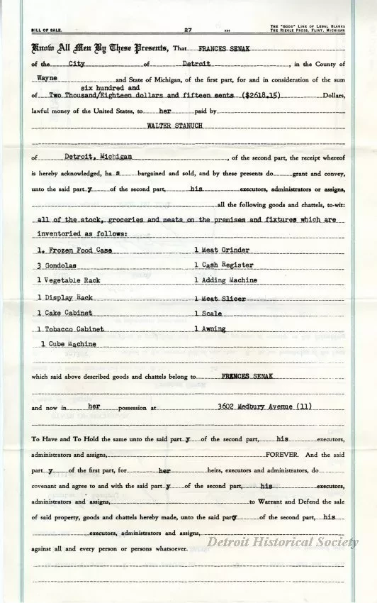 Bill of Sale - Bill of Sale