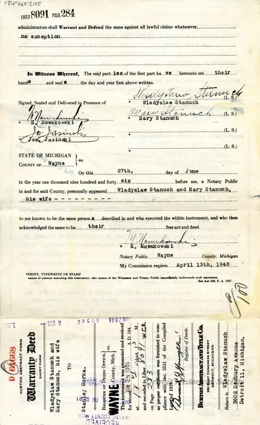 Indenture - Warranty Deed