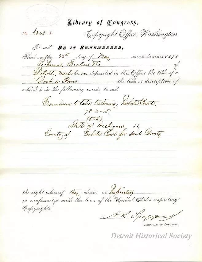 Registration - Library of Congress