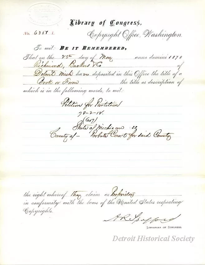 Registration - Library of Congress