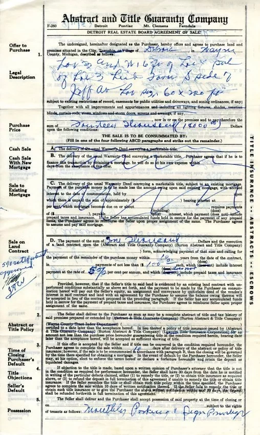 Agreement - Abstract and Title Guaranty Company