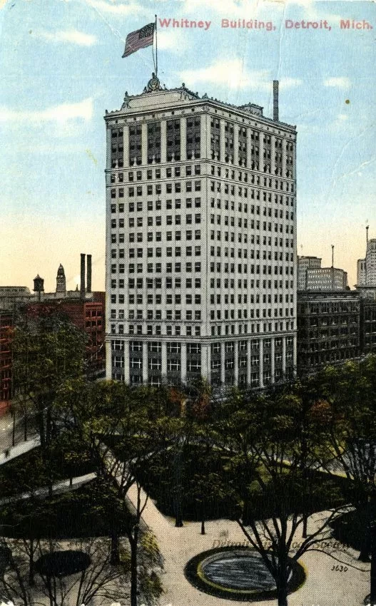 Postcard - Whitney Building, Detroit, Mich.