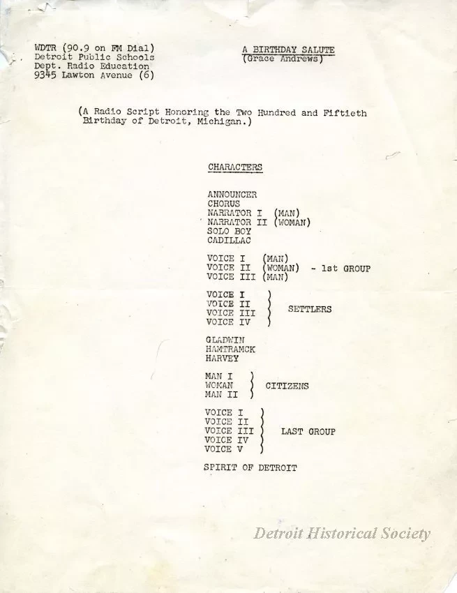 Script - A Birthday Salute