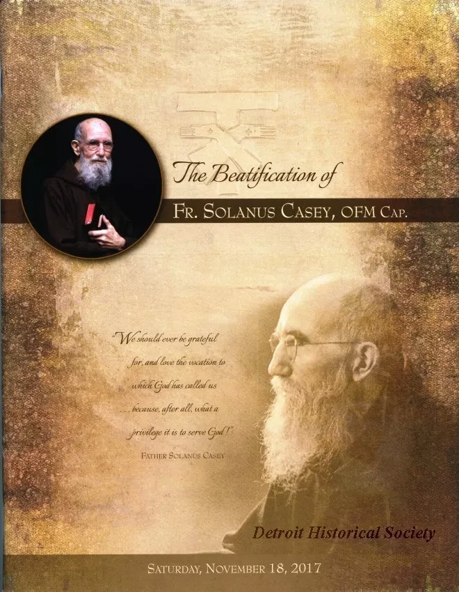 Booklet - The Beatification of Fr. Solanus Casey, OFM Cap.