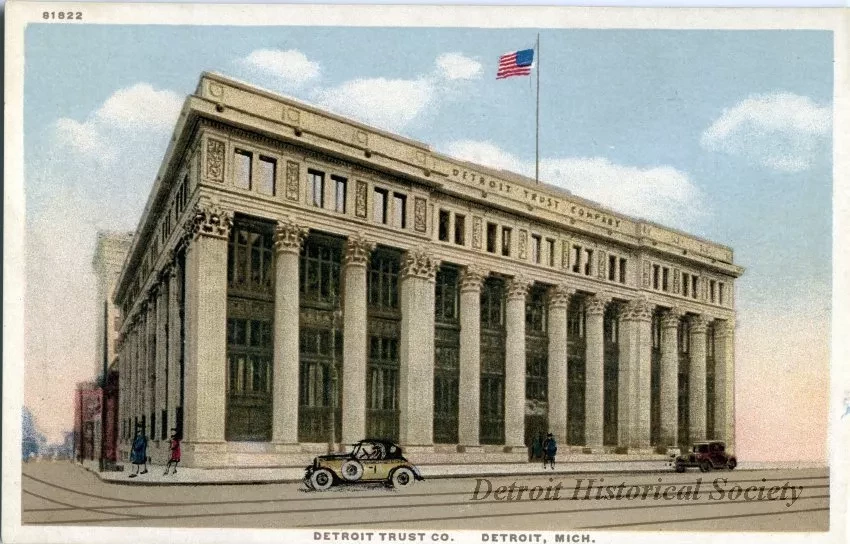 Postcard - Detroit Trust Co. Detroit, Mich.