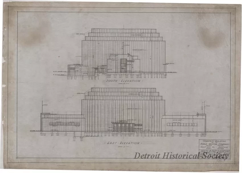 Drawing, Architectural - Courtesy Building for the Ford Motor Company, Dearborn, Michigan