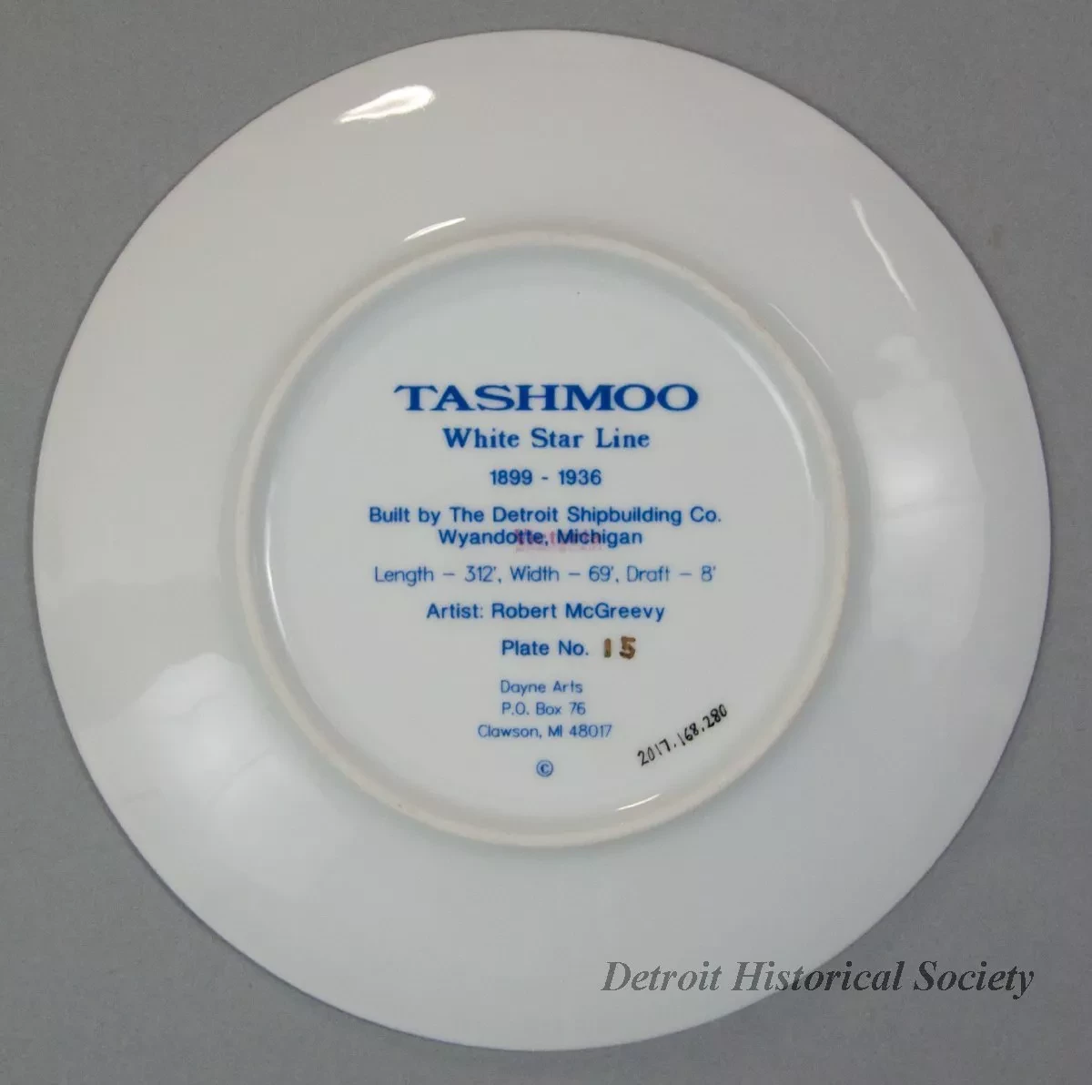 Plate, Commemorative - Tashmoo