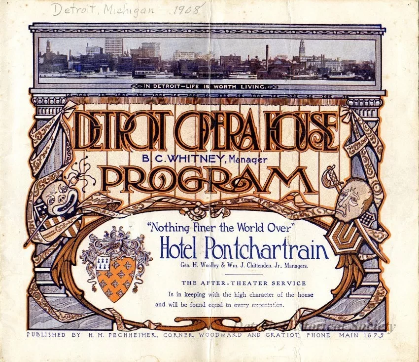 Program, Theater - Detroit Opera House Program