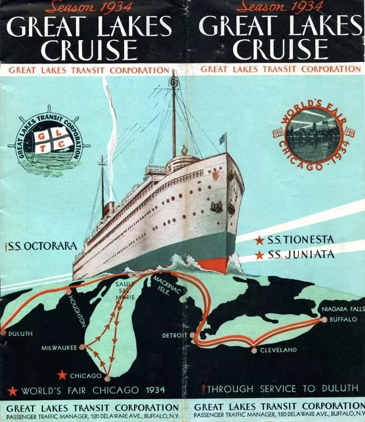 Brochure - Season 1934, Great Lakes Cruise
Great Lakes Transit Corporation