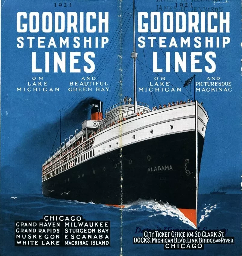 Brochure - Goodrich Steamship Lines
on Lake Michigan and Picturesque Mackinac