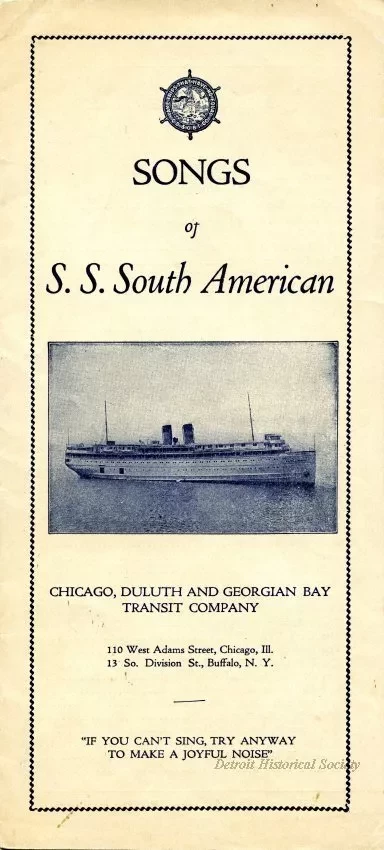 Booklet - Songs of S.S. South American