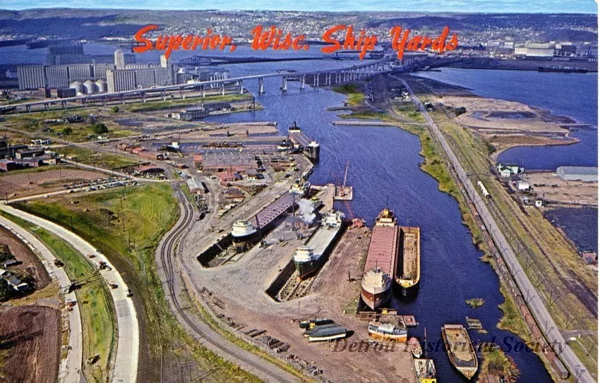 Postcard - Superior, Wisc. Ship Yards