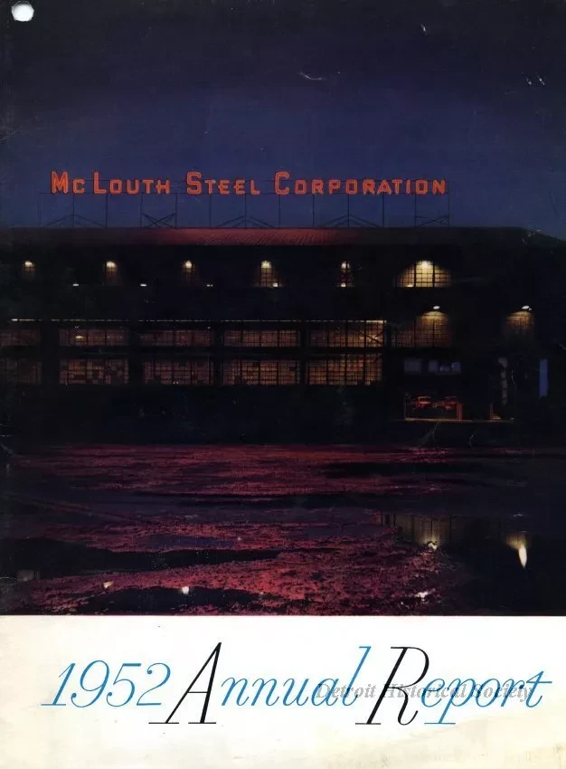 Report, Annual - McLouth Steel Corporation 1952 Annual Report