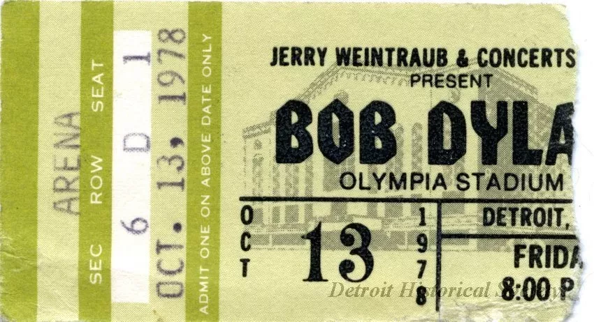 Ticket, Admission - Bob Dylan
